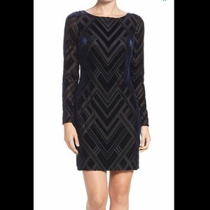 Vince Camuto Burnout Velvet Sheath Dress